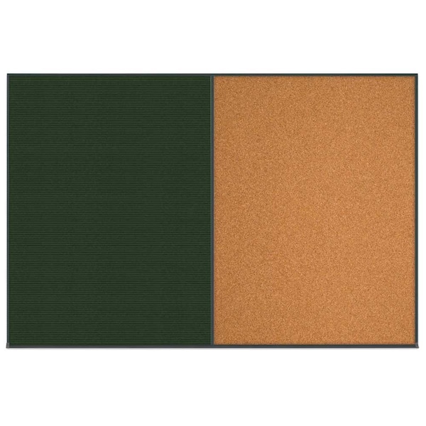 Enclosed Corkboard, 1 Door, 72"x36", 4" Fra